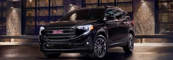 2019 gmc terrain parked outside at night time